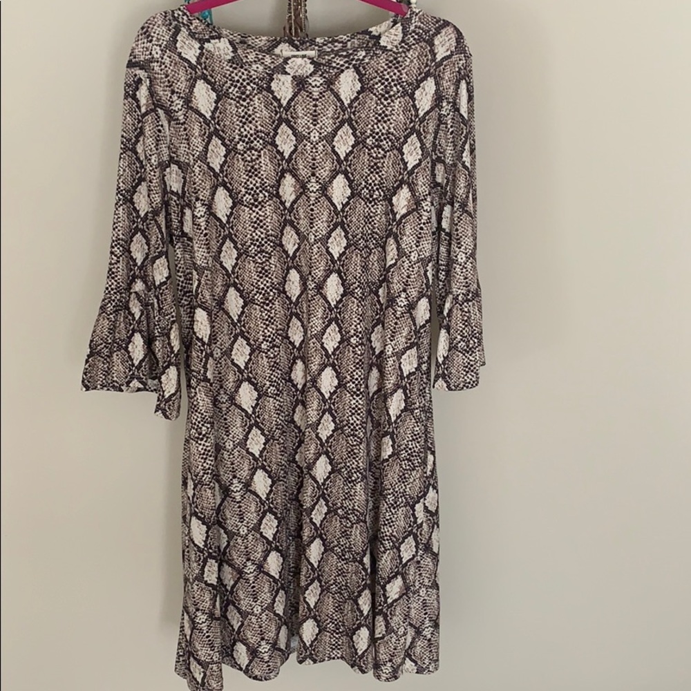 SNAKE PRINT t-shirt material dress